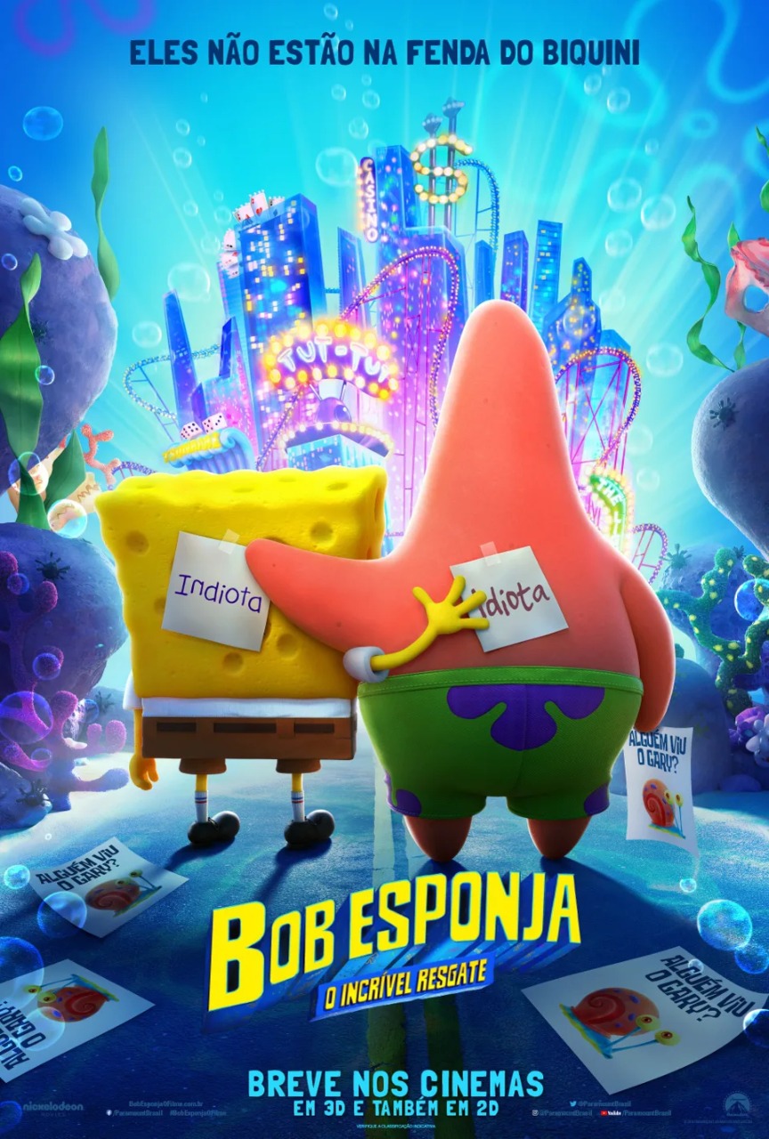 Cinema: novo filme de Bob Esponja ganha primeiro trailer