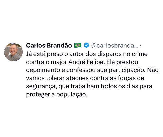 Caso André Felipe: preso suspeito de ser autor dos disparos que assassinaram major da PM