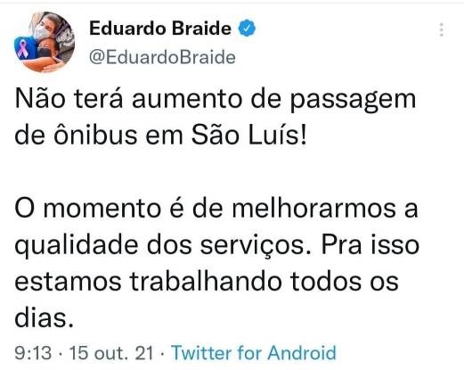 Braide anúncio redes sociais