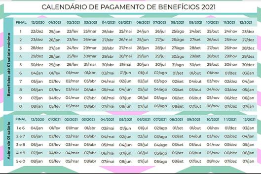 calendário inss