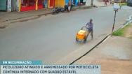 Vendedor de picolé atingindo por motocicleta continua internado com quadro estável