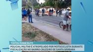 PM é atropelado por motociclista em blitz no Cruzeiro de Santa Bárbara