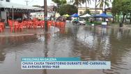 Chuva causa transtorno no Pré-Carnaval na Avenida Beira Mar, em São Luís