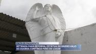 Restaurador da estátua do Anjo da Guarda aguarda pagamento para liberação da peça