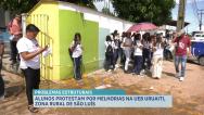 Pais e estudantes protestam por melhorias em escola da rede municipal