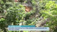Moradora de São Luís denuncia transtornos causados por obra inacabada da prefeitura
