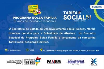 Mais de 1,5 milhões de famílias maranhenses são beneficiárias em potencial do Tarifa Social.