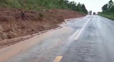 Chuva intensa provoca queda de barreira na BR 010 no MA