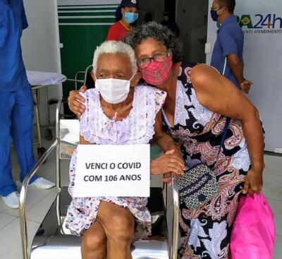 Paciente de 106 anos recebe alta de UPA em Paço do Lumiar