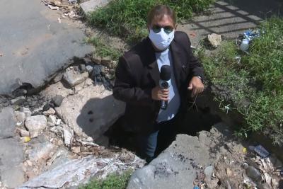 Buraco atrapalha moradores no bairro Jardim São Cristóvão