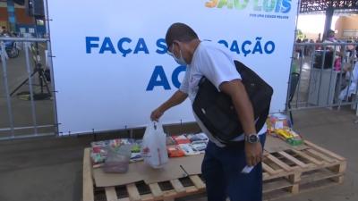 Campanha arrecada alimentos em pontos de vacinação da Covid