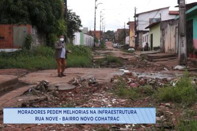 Moradores reclamam de buracos e lama no Novo Cohatrac