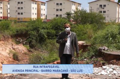 Cratera é motivo de reclamação no bairro Maracanã