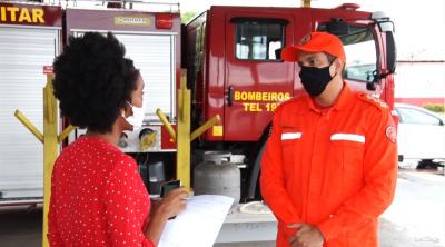 Bombeiros orientam como evitar acidentes com o botijão de gás