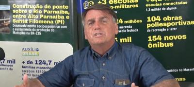 Jair Bolsonaro realiza coletiva em São Luís e fala de avanços