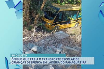 Ônibus que transportava alunos cai em ribanceira em São José de Ribamar