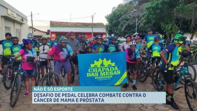 Desafio de bike faz alusão ao Outubro Rosa e Novembro Azul