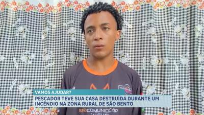 Pescador pede ajuda para reconstruir casa que foi destruída em incêndio