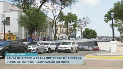 Após quase 7 meses, rampa de acesso à Praça Dom Pedro II é liberada