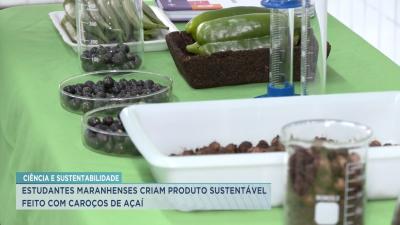 Estudantes maranhenses criam produto sustentável feito com caroços de açaí