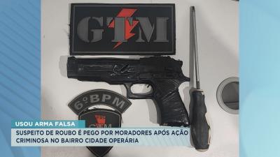 Polícia conduz suspeito de roubo no bairro Cidade Operária