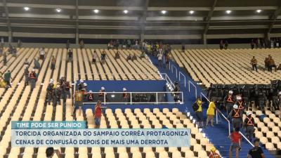 Torcida do Sampaio protagoniza cenas de violência após derrota no Castelão