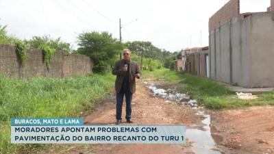 Moradores reclamam de pavimentação em ruas do Recanto Turu 1