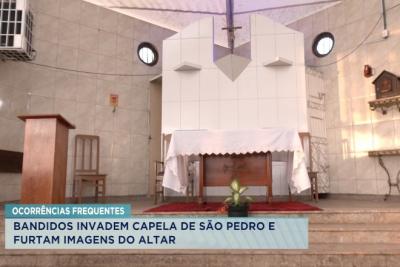 Capela de São Pedro é invadida e tem imagens furtadas de altar