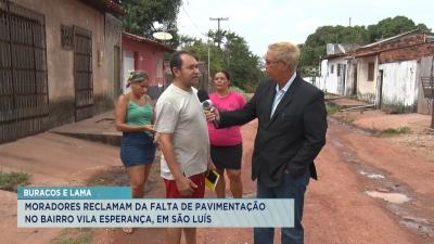 Moradores reclamam de pavimentação no bairro Vila Esperança