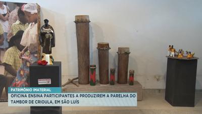 Oficina apresenta técnicas de produção de instrumentos do Tambor de Crioula