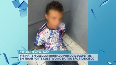 Vítima tem celular roubado por dois suspeitos em transporte coletivo no bairro São Francisco