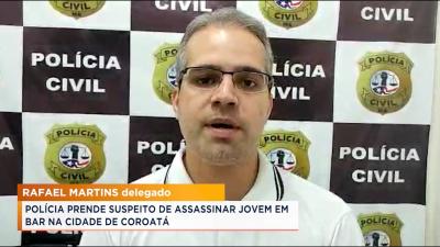 Polícia conduz suspeito de homicídio em Coroatá