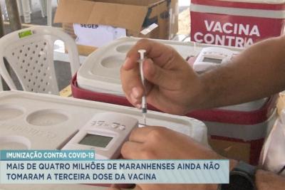 Mais de 4 milhões de pessoas ainda não tomaram a 3ª dose contra a Covid-19 no MA