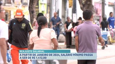 A partir de janeiro de 2024, salário mínimo passa a ser de R$ 1.412,00