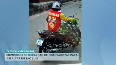 Disfarçados de mototaxistas, suspeitos cometem assaltos em São Luís 