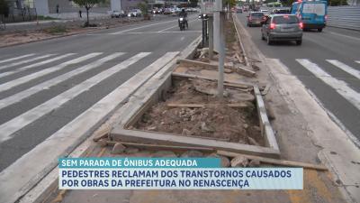 Pedestres reclamam de transtornos causados por obra de requalificação em SL