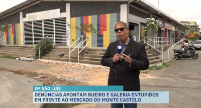 Moradores denunciam problemas em galeria e bueiro em frente a mercado no bairro Monte Castelo