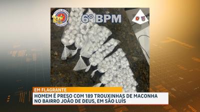 PM apreende 189 trouxinhas de maconha no bairro João de Deus