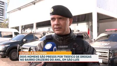 Dupla é conduzida por suspeita de tráfico de drogas no Cruzeiro do Anil