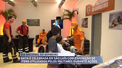 Exposição dos Bombeiros atrai público com mostra de equipamentos e cães de resgate