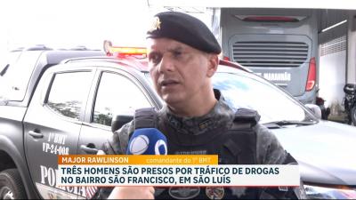 PM conduz trio suspeito de tráfico de drogas no São Francisco