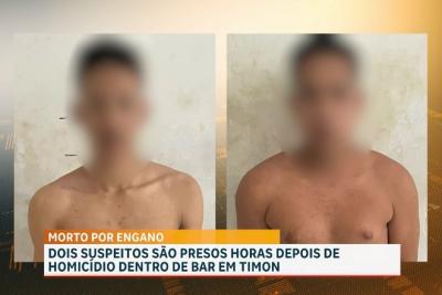 PM conduz dupla suspeita de homicídio em Timon