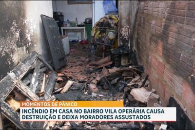 Incêndio atinge residência no bairro Vila Operária, em são José de Ribamar