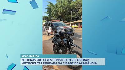 Polícia Militar recupera motocicleta roubada em Açailândia