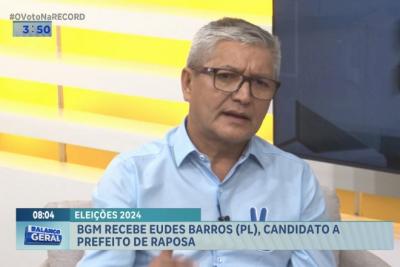 Eleições 2024: BGM entrevista candidato à prefeitura de Raposa, Eudes Barros (PL)