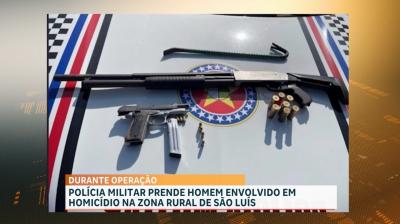 PM conduz suspeito de envolvimento em homicídio na zona rural de São Luís