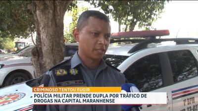 PM conduz suspeitos de tráfico de drogas no centro de São Luís