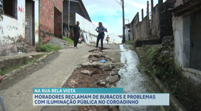 Moradores reclamam de buracos e problemas com iluminação pública no Coroadinho