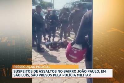 PM conduz suspeitos de roubo após perseguição na Av. dos Africanos