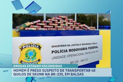 PRF apreende cerca 40 kg de "skunk" em Balsas durante a Operação Eleições 2024